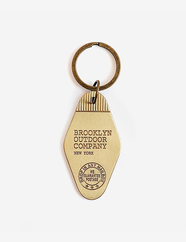 The Motel Brass Keyfob